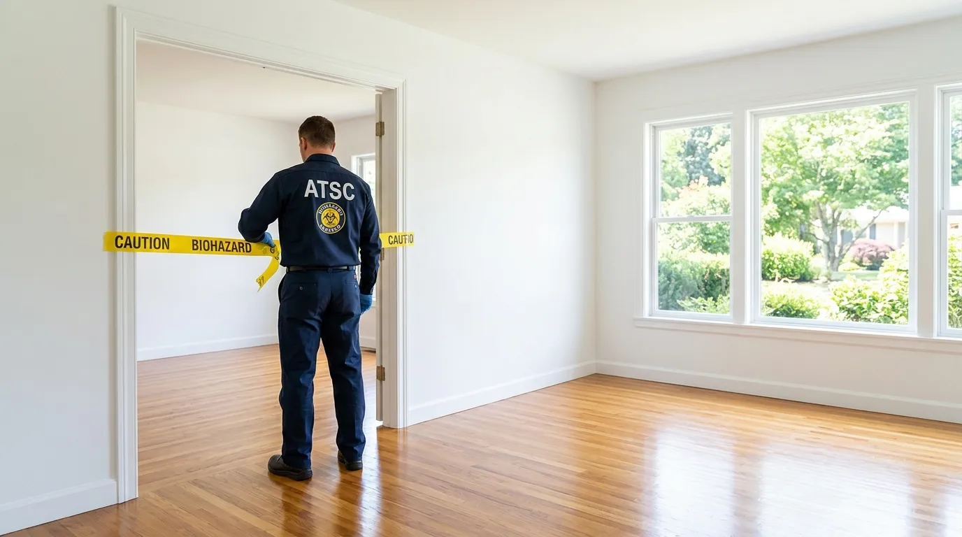 Certified biohazard cleanup crew performing Decomposition Cleanup in Glenwood